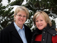 Kathy Corcoran (left) and Darlene MacDonald
